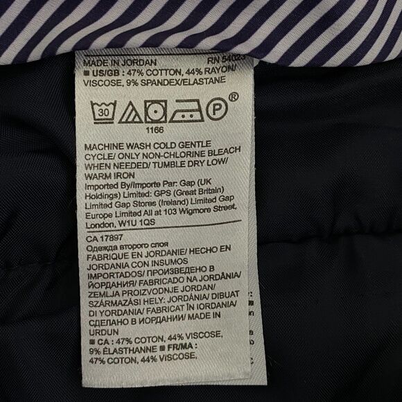 Banana Republic Ryan Slim Straight Washable Bi-Stretch Pant Plus Size 20 Short - Picture 6 of 8